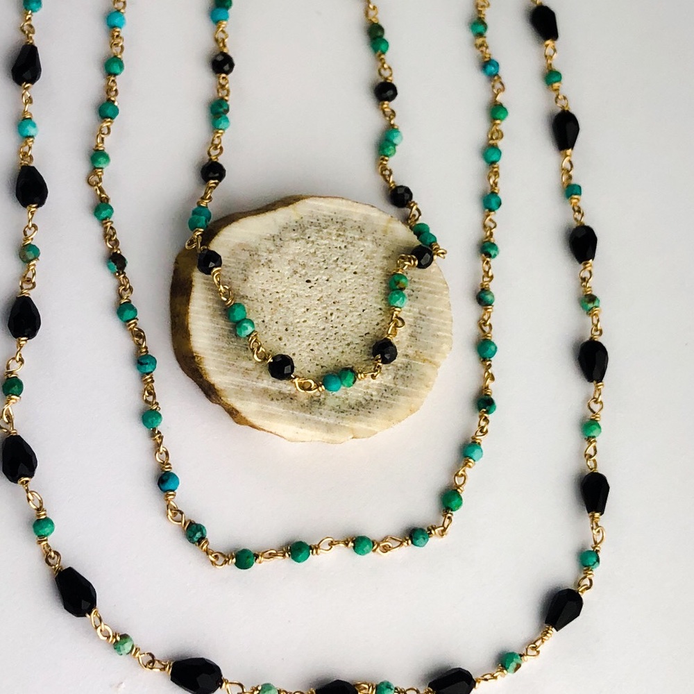 Turquoise choker necklaces